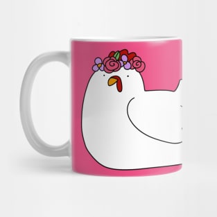 Cute Flower Crown Chicken Mug